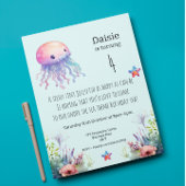 海のテーマ誕生日パーティーの招待の下