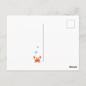 海のテーマ、泡の中を泳ぐ人魚 ポストカード (裏面)