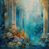 海のデコページ下のアトランティス 薄葉紙