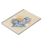 海のドラゴンの日没の螺線形ノート ノートブック (左側)