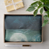 海のドラゴンバブルに青い人魚をデコップブルー 薄葉紙 (ギフト)