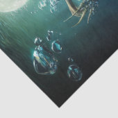 海のドラゴンバブルに青い人魚をデコップブルー 薄葉紙 (詳細)