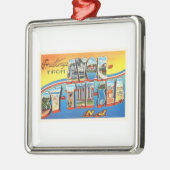 海のニュージャージーNJのヴィンテージの郵便はがきによるAvon - メタルオーナメント (左)