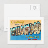 海のニュージャージーNJのヴィンテージの郵便はがきによるWildwood ポストカード (正面/裏面)