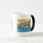 海のニュージャージーNJのヴィンテージの郵便はがきによるWildwood モーフィングマグカップ (正面右)