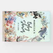 海のニュートラルなベビーシャワーの下の水色 横断幕 (横)