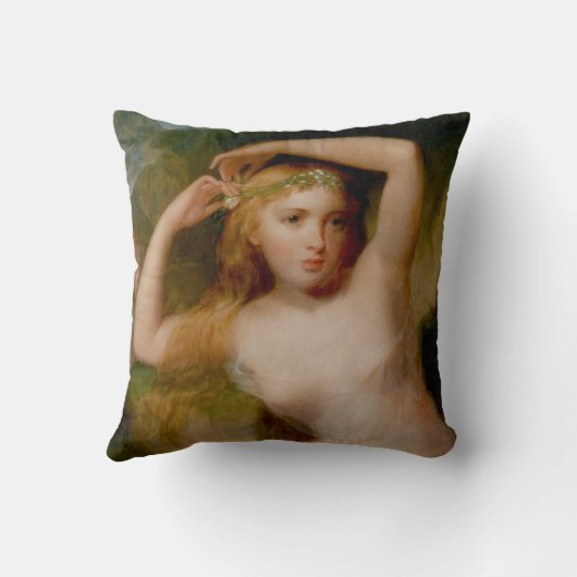 海のニンフ(Thomas Sully著) クッション (裏面)