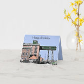 海のノーフォークの隣の古い穀倉地帯の井戸 カード (黄色い花)