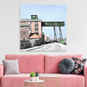 海のノーフォークの隣の古い穀倉地帯の井戸 キャンバスプリント (インサイチュ (リビング))