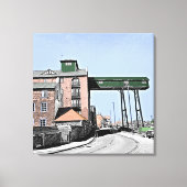 海のノーフォークの隣の古い穀倉地帯の井戸 キャンバスプリント (正面)