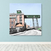 海のノーフォークの隣の古い穀倉地帯の井戸 キャンバスプリント (インサイチュ (ウッドフロア))