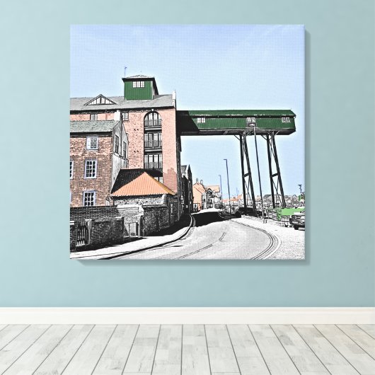 海のノーフォークの隣の古い穀倉地帯の井戸 キャンバスプリント (インサイチュ (ウッドフロア))