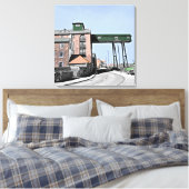 海のノーフォークの隣の古い穀倉地帯の井戸 キャンバスプリント (インサイチュ (寝室))