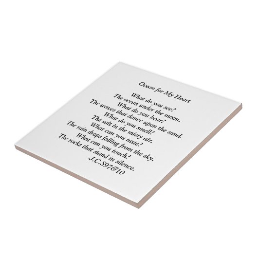 海のハート。 タイル (側面)