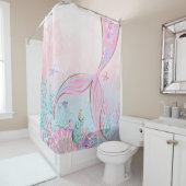 海のバスルームの装飾の下で、マーメイド シャワーカーテン (インサイチュ)