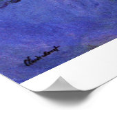 海のバラインポンドバイクロードモネ ポスター (角)