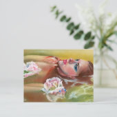 海のバラ美しい人魚はがき ポストカード (スタンド正面)