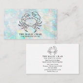 海のパステルによって*~*の魔法のカニの素晴らしい食事 名刺 (正面/裏面)