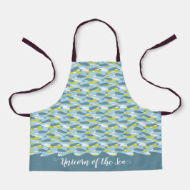 海のパーソナライズされた石板ブルー エプロン