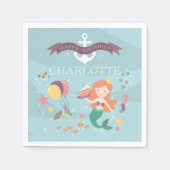 海のパーティーのナプキンの下 スタンダードカクテルナプキン (正面)