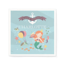 海のパーティーのナプキンの下