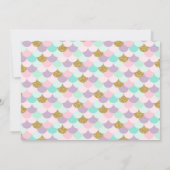 海のパーティーの下の人魚の誕生日の招待状 招待状 (裏面)