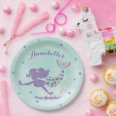 海のパーティーの紙皿の下の人魚 ペーパープレート (パーティー)