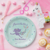 海のパーティーの紙皿の下の人魚 ペーパープレート (パーティー)