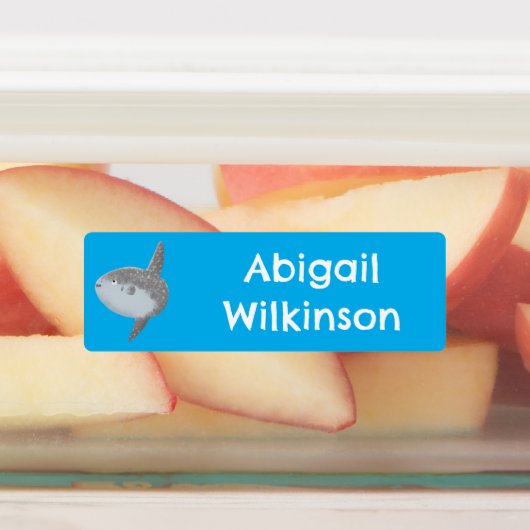 海のヒメダイmola molaかわいい漫画パーソナライズされた ラベル (貼付)