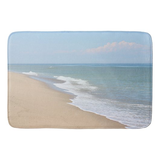 海のビーチおよび波 バスマット (正面)
