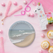 海のビーチおよび波 ペーパープレート (パーティー)