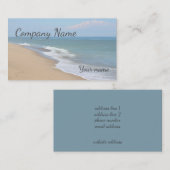 海のビーチおよび波 名刺 (正面/裏面)