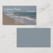 海のビーチおよび波 名刺 (正面/裏面)