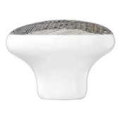 海のビーチおよび風化させた塀 セラミックノブ (側面)