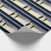 海のビーチのサーファー板海岸の包装紙 ラッピングペーパー (角)