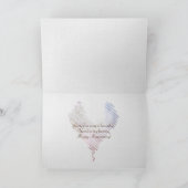 海のビーチのハート記念日 カード (内部)