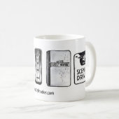 海のビーチのマグ コーヒーマグカップ (正面右)