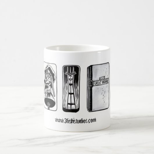 海のビーチのマグ コーヒーマグカップ (中央)