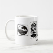 海のビーチのマグ コーヒーマグカップ (左)