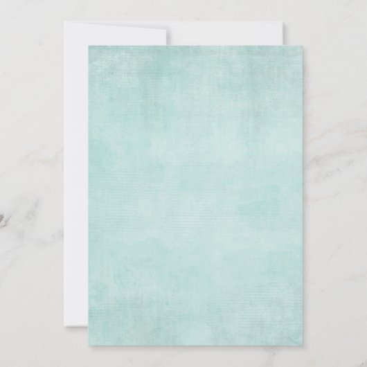 海のビーチの下の人魚の誕生日の招待状 招待状 (裏面)