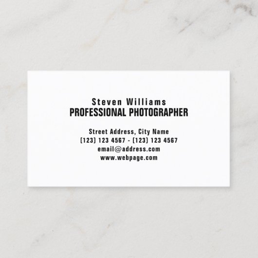 海のビーチの写真カバー 名刺 (裏面)