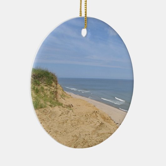 海のビーチの写真 セラミックオーナメント (右)