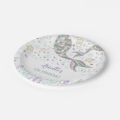 海のビーチの海の誕生会の下の人魚 ペーパープレート (アングル)