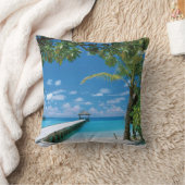 海のビーチの海場面枕 クッション (ブランケット)