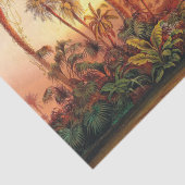 海のビーチの熱帯ヤシの木の日没のティッシュペーパー 薄葉紙 (詳細)