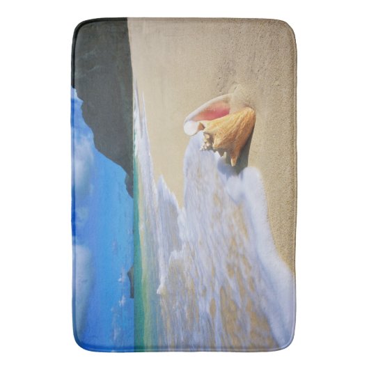 海のビーチの貝殻の浴室の敷物のマットの家の装飾 バスマット (正面縦)