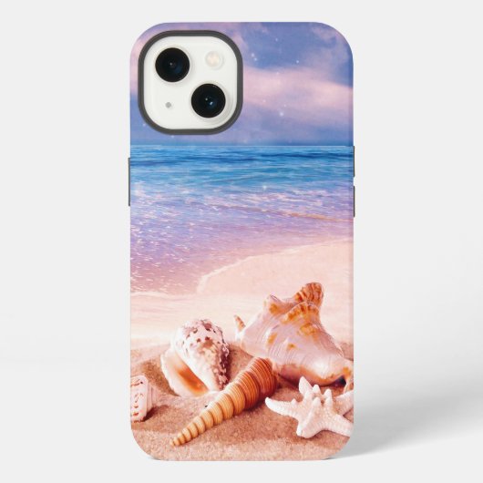 海のビーチの貝殻 iPhoneケース (裏面)