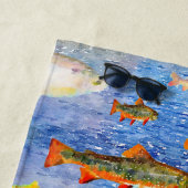 海のビーチカラフルタオルの魚の全体の多く ビーチタオル (インサイチュ)