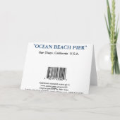 海のビーチ桟橋 カード (裏面)
