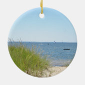 海のビーチ セラミックオーナメント (裏面)